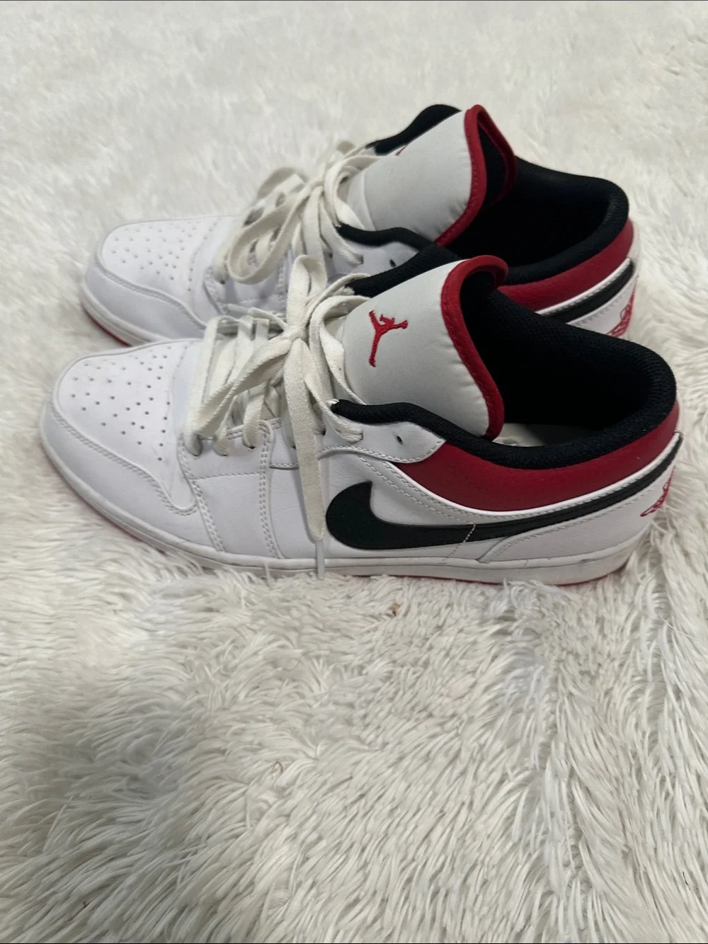 ❤️ Jordan 1 Low White University Red Shoe